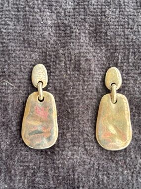 Organic Silver-Tone Monet Drop Earrings for Women